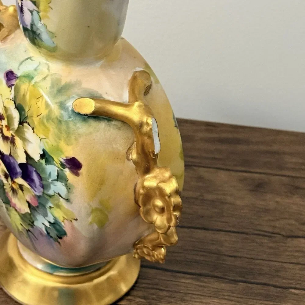 Vintage Limoges Porcelain Vase By Martial Redon | France | Broken Handle